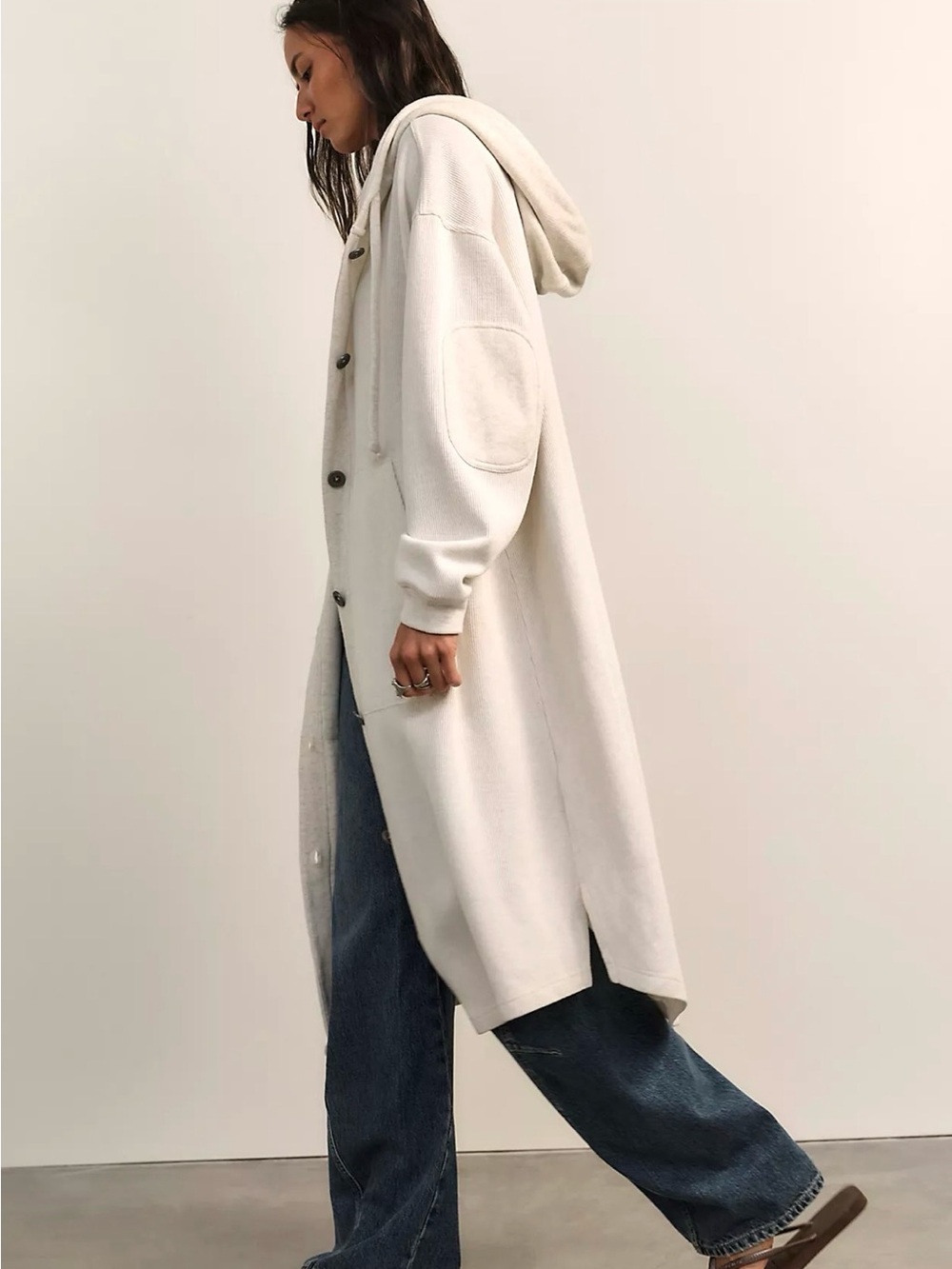 NWT Free People Tomorrow’s Sweatshirt Cardigan in Oatmeal Small